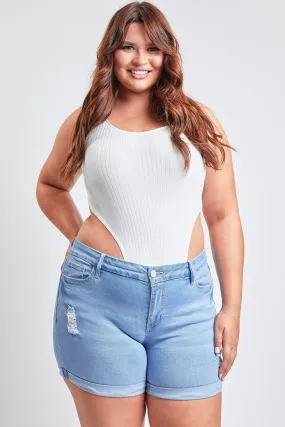 Women's Plus Curvy Fit Ultra  Cuffed Shorts