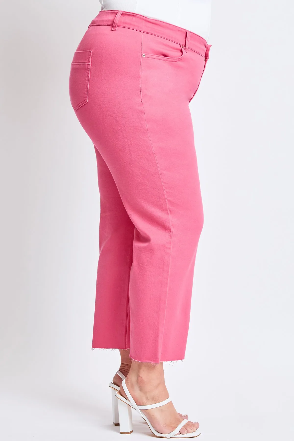 Women´s Plus High-Rise Cropped Hyperstretch Wide Leg Trouser