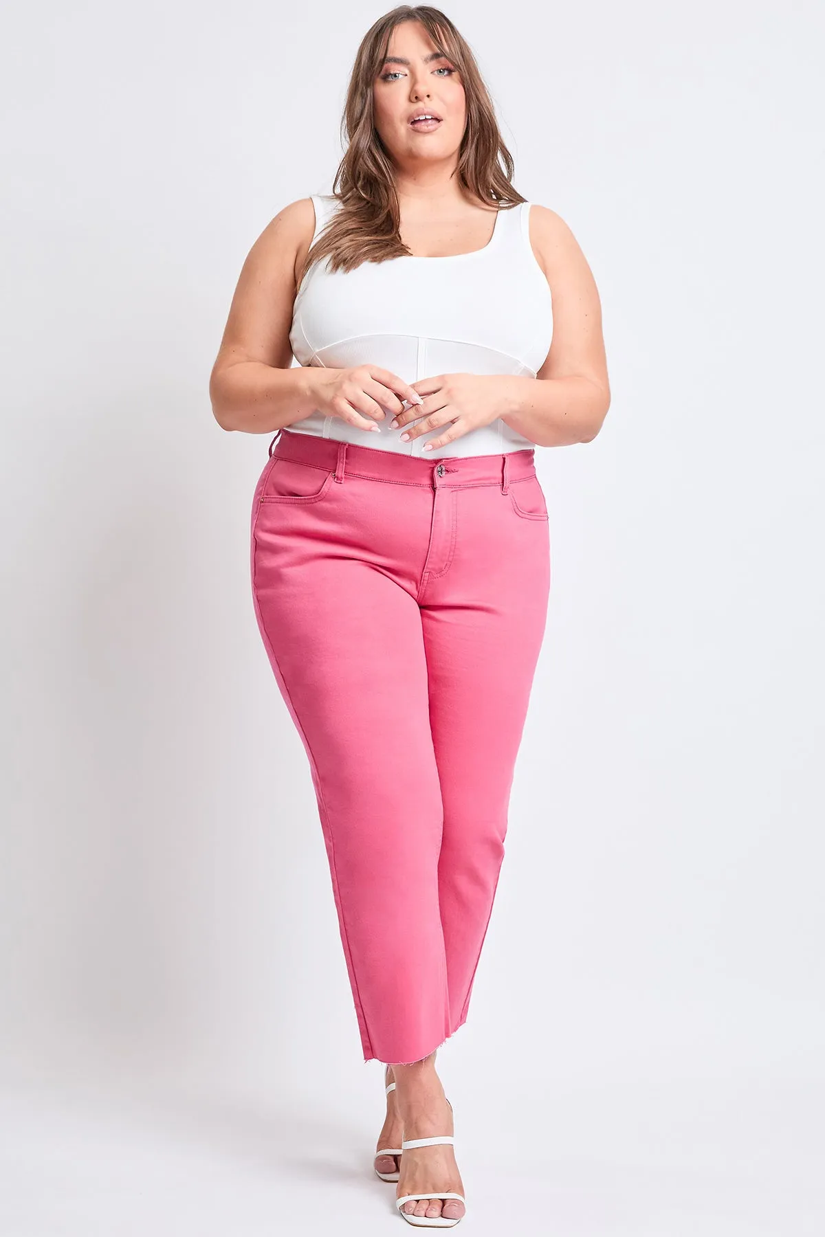 Women´s Plus High-Rise Cropped Hyperstretch Wide Leg Trouser