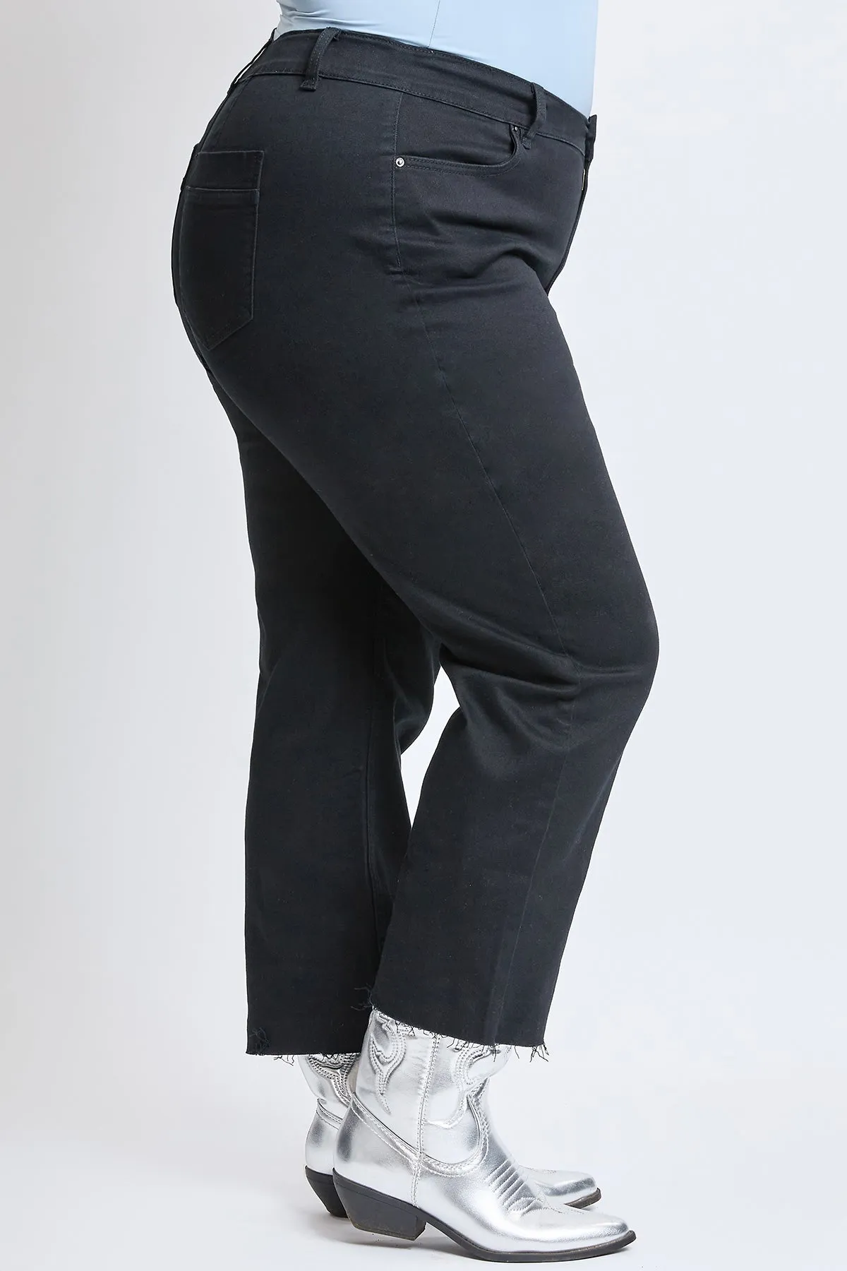 Women´s Plus High-Rise Cropped Hyperstretch Wide Leg Trouser