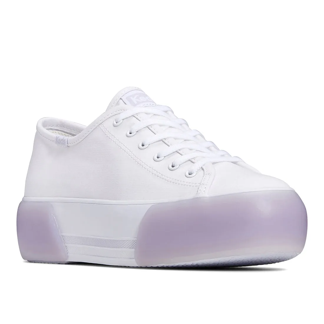 Women's Triple Up Ripstop Bubble Foxing Sneaker White/Lilac (WF67843)