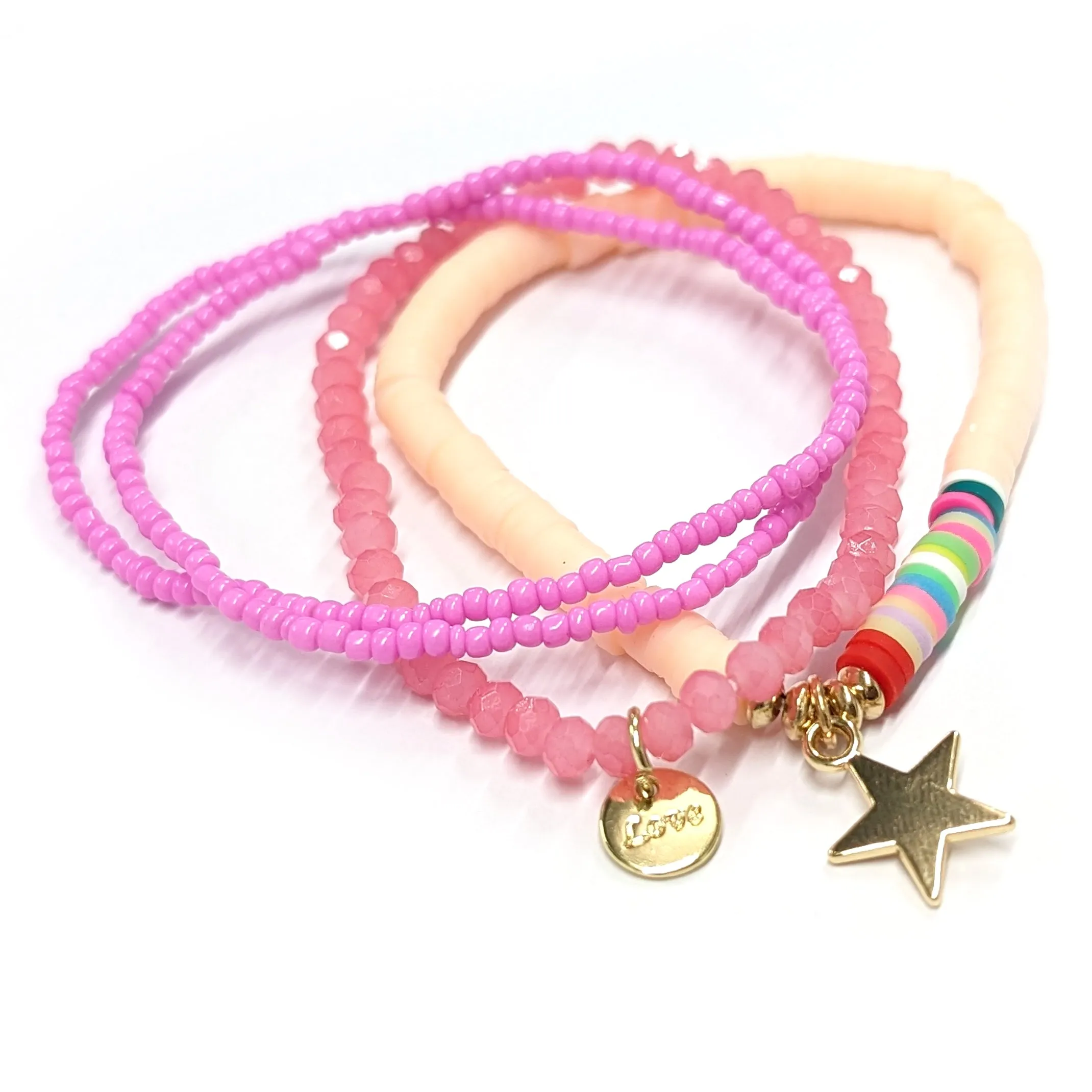 'You Are A Star' Bracelet Set - Pink