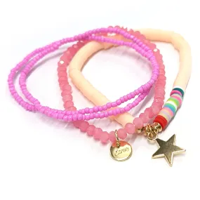 'You Are A Star' Bracelet Set - Pink